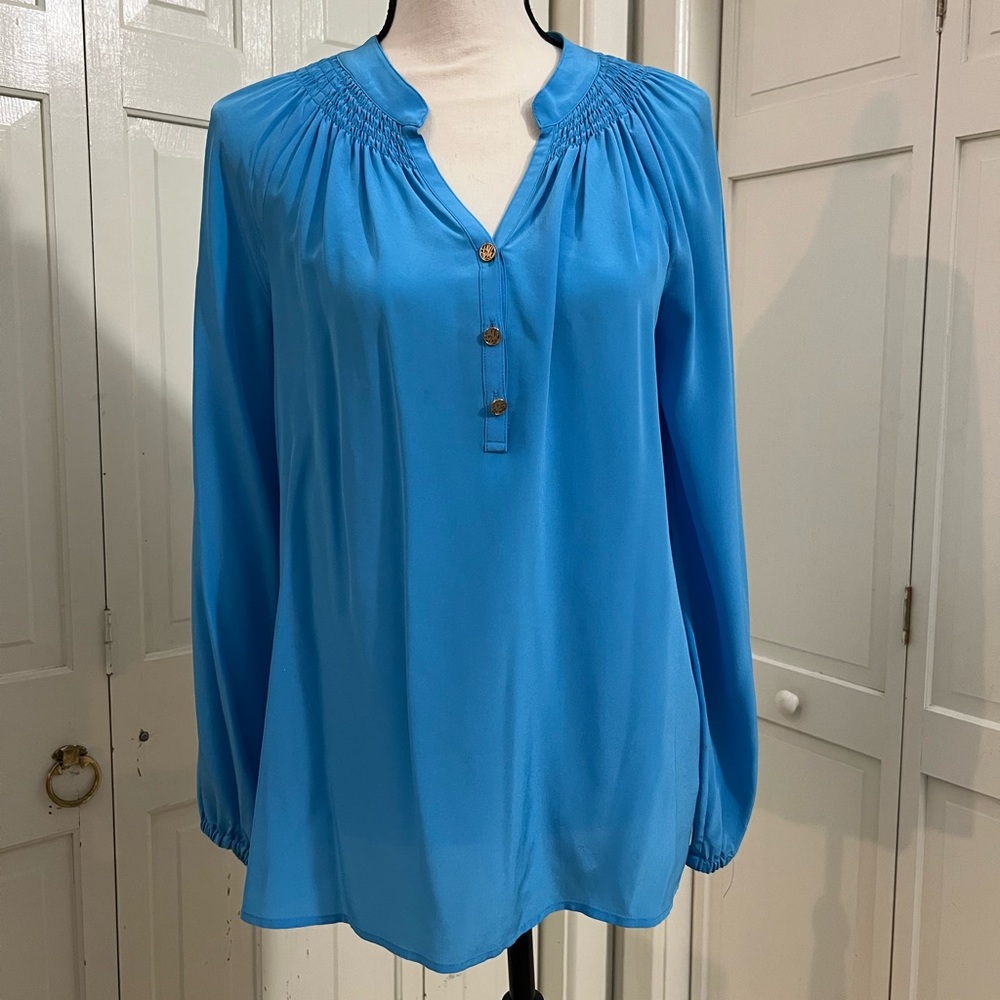 Lilly Pulitzer Elsa 100% Silk Blouse, Size Small